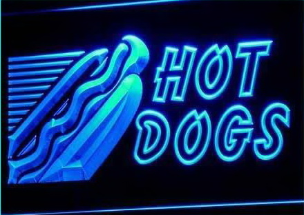 OPEN Hot Dogs Cafe Shop